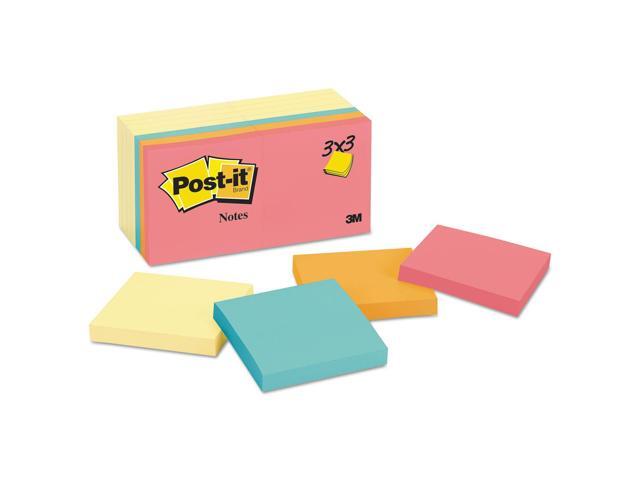 3M 65414YWM Note Pad Assortment, 3 x 3, 7 Canary Yellow & 7 Assorted Bright 100-Sheet Pads