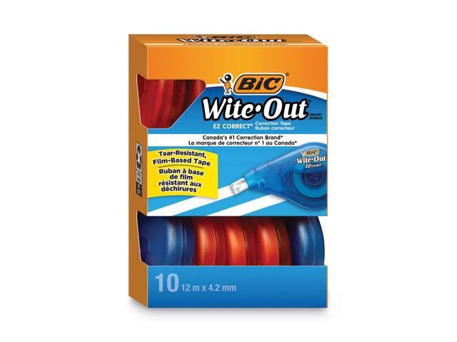 BIC Wite-Out EZ Correct Correction Tape Non-Refillable 1/6' x 472' 10/Box WOTAP10
