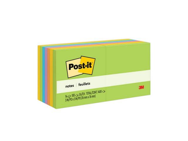 Post-it Notes - Original Pads in Jaipur Colors, 3 x 3, 100,Pad/14 Pads-Pack