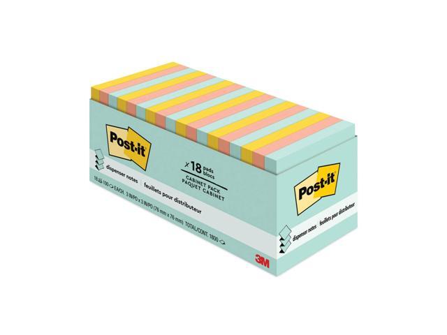 3M R33018APCP Post-it Pop-up Notes Original Pop-up Refill, Marseille Collection, 18 / Pack