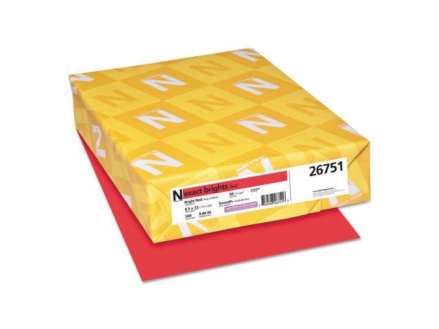 NEENAH PAPER Exact Brights Paper 8 1/2 x 11 Bright Red 50lb 500 Sheets 26751