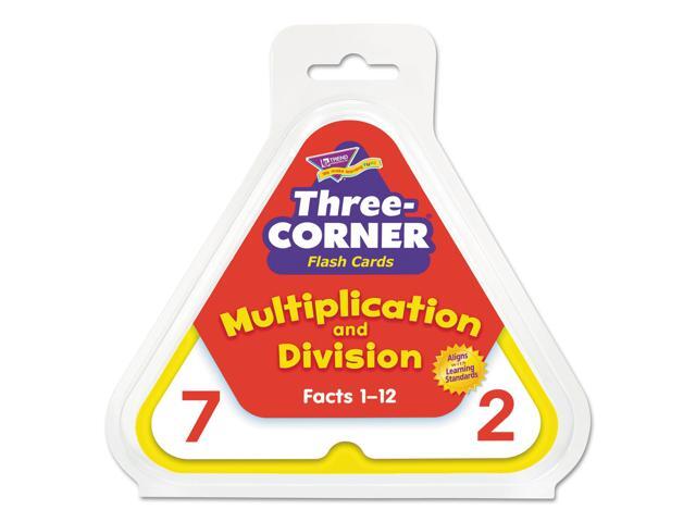 TREND Multiplication/Division Three-Corner Flash Cards, 8 & Up, 48/Pack