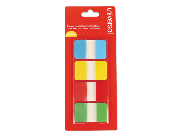 Universal Self Stick Index Tab, 1', Asstd. Colors, 100/Pack