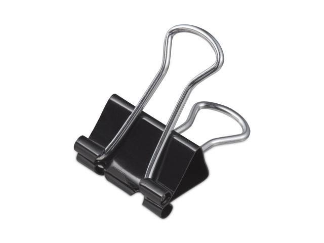 Universal UNV10200 Small Binder Clips, Zip-Seal Bag, 3/8 Inch Capacity, 3/4 Inch Wide, Black, 144/Bag