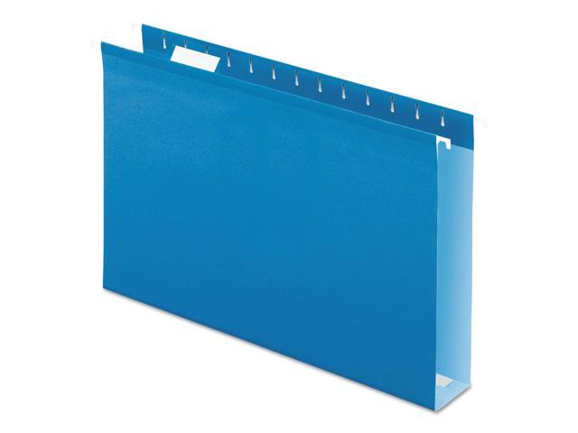Pendaflex Reinforced 2' Extra Capacity Hanging Folders 1/5 Tab Legal Blue 25/Box 4153X2BLU