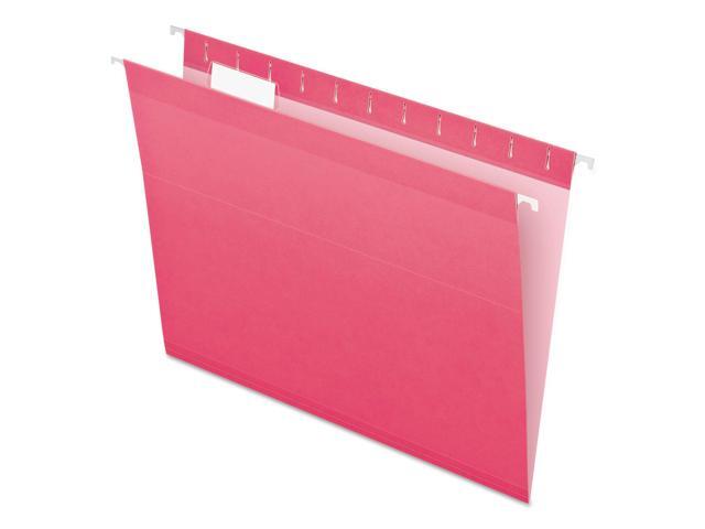 Pendaflex Reinforced Hanging Folders 1/5 Tab Letter Pink 25/Box 415215PIN