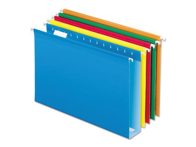 Pendaflex Reinforced 2' Extra Capacity Hanging Folders 1/5 Tab Legal Assorted 25/Box 4153X2ASST