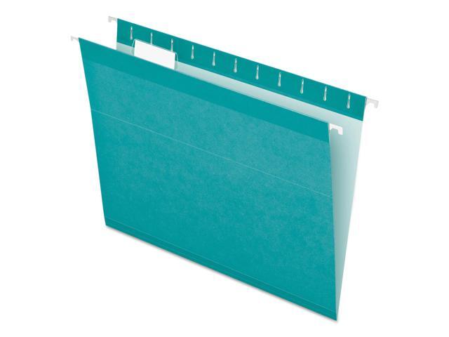 Pendaflex Reinforced Hanging Folders 1/5 Tab Letter Aqua 25/Box 415215AQU