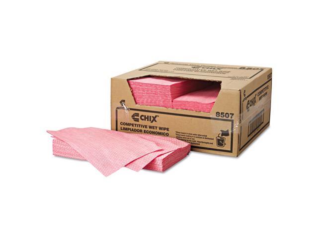 Chix Wet Wipes 11 1/2 x 24 White/Pink 200/Carton 8507