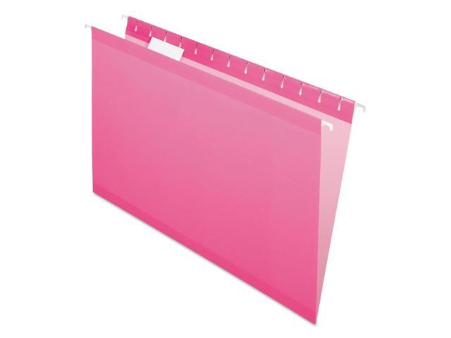 Pendaflex Reinforced Hanging Folders 1/5 Tab Legal Pink 25/Box 415315PIN