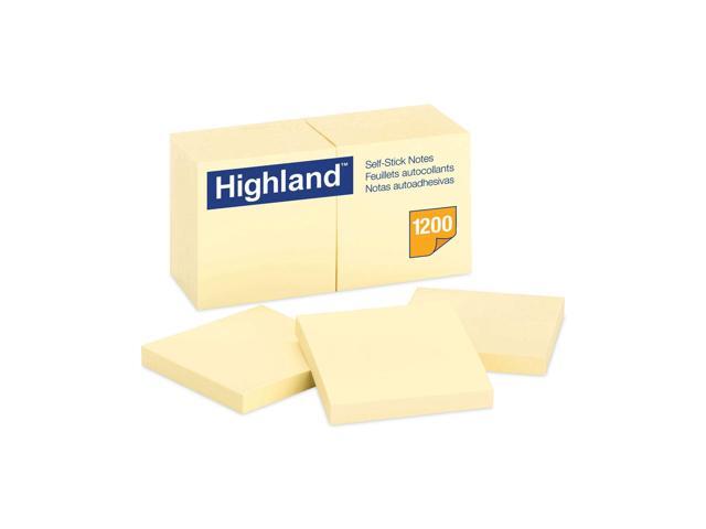 Self-Stick Notes 3 x 3 Yellow 100-Sheet 12/Pack
