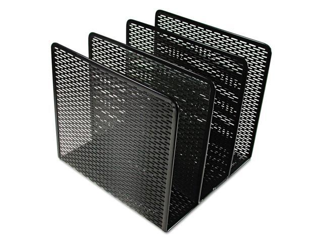 Artistic Urban Collection Punched Metal File Sorter Three Sections 8 x 8 x 7 1/4