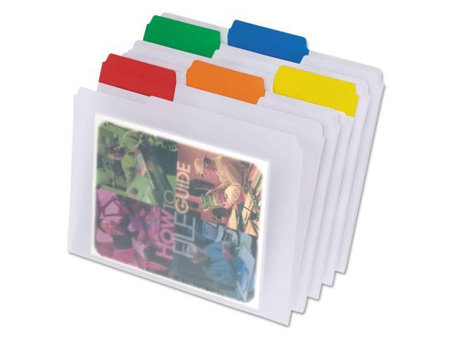 Pendaflex EasyView Poly File Folders 1/3 Cut Top Tab Letter Clear 25/Box 55702