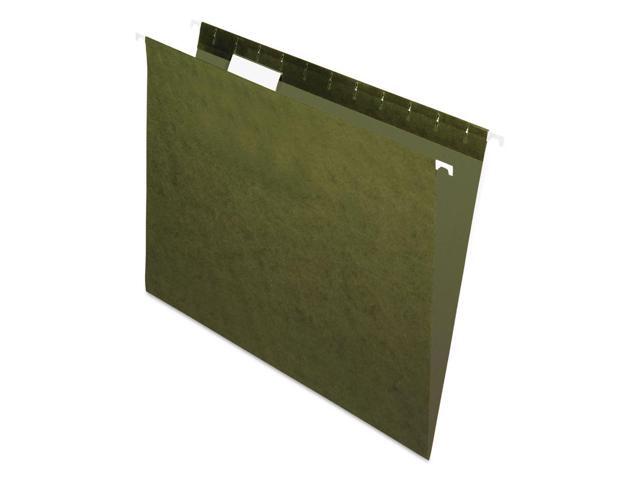 Pendaflex Essentials Colored Hanging Folders 1/5 Tab Letter Standard Green 25/Box 81602