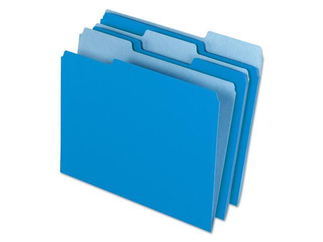 Pendaflex Interior File Folders 1/3 Cut Top Tab Letter Blue 100/Box 421013BLU