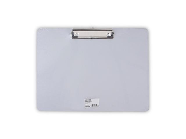 Universal 40302 Plastic Brushed Aluminum Clipboard, Landscape, 1/2 Inch Capacity, 11 X 8 1/2