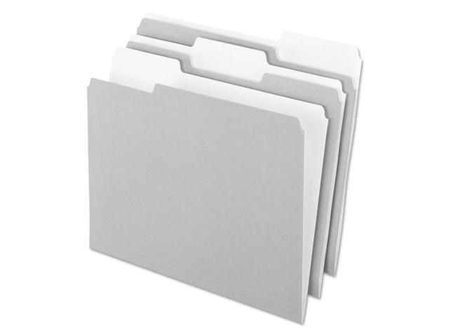 Pendaflex Interior File Folders 1/3 Cut Top Tab Letter Gray 100/Box 421013GRA