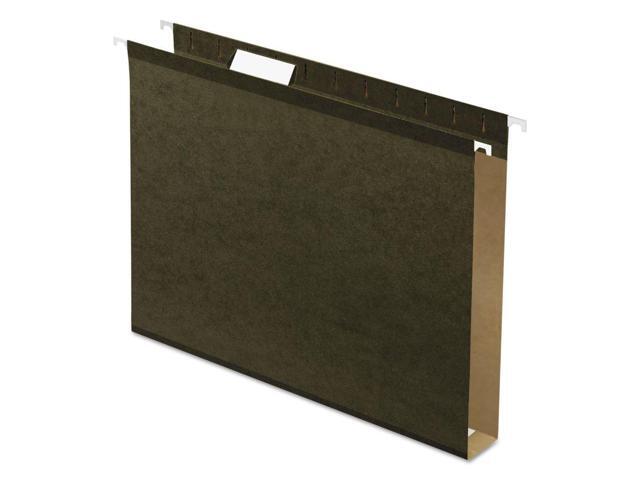 Pendaflex Reinforced 1' Extra Capacity Hanging Folders Letter Standard Green 25/Box 4152X1