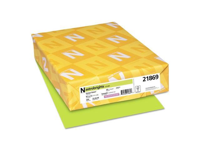 Wausa WAU21869 - Neenah Paper Astrobrights Colored Card Stock, 65 lb., 8-1/2 x 11, Vulcan Green, 250 Sheets