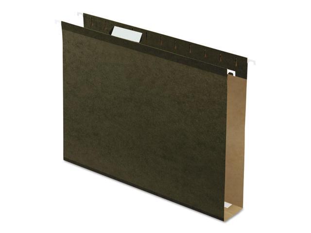 Pendaflex Reinforced 2' Extra Capacity Hanging Folders 1/5 Tab Letter Green 25/Box 4152X2