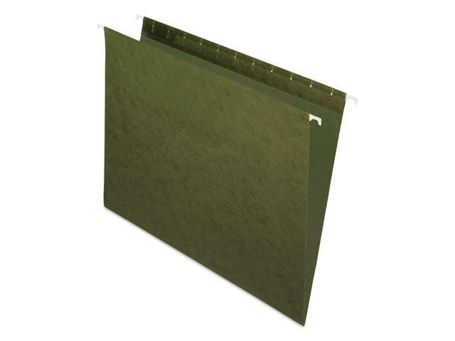 Pendaflex Essentials Colored Hanging Folders Untabbed Letter Standard Green 25/Box 81600