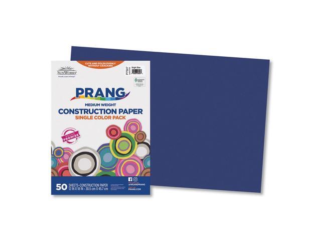 Pacon 7507 SunWorks Construction Paper Heavyweight 12 x 18 Bright Blue 50 Sheets