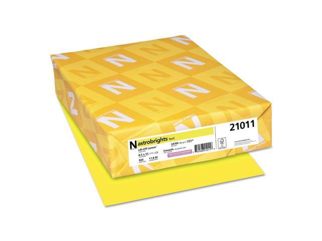 Neenah Paper Astrobrights Colored Paper 24lb 8-1/2 x 11 Lift-Off Lemon 500 Sheets/Ream 21011