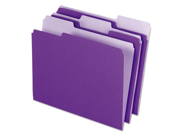 Pendaflex Interior File Folders 1/3 Cut Top Tab Letter Violet 100/Box 421013VIO