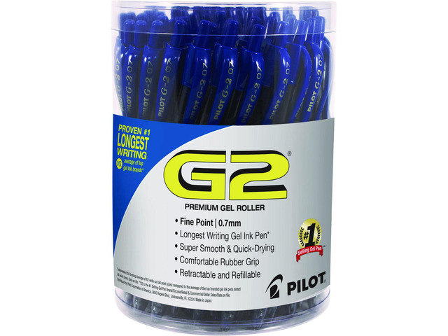 Pilot G2 Premium Retractable Gel Ink Pen Refillable Blue Ink .7 mm 36/Pack 84066