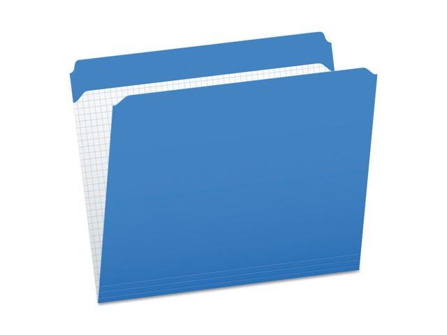 Pendaflex Reinforced Top Tab File Folders Straight Cut Letter Blue 100/Box R152BLU