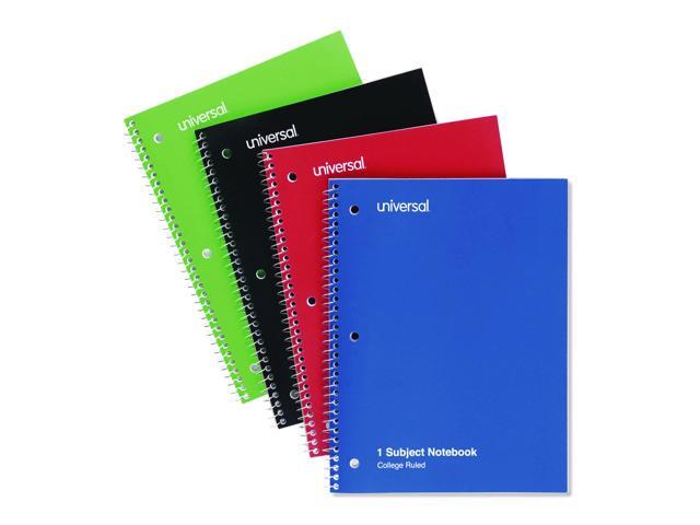 Innovera 66614 1 Subject Wirebound Notebook, 10.5 X 8, College Rule, 70 Sheets, Assorted, 4/Pk