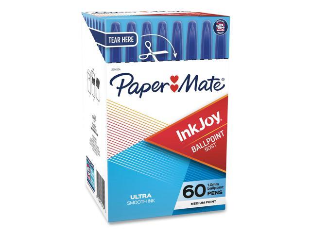 Paper Mate 2014534 InkJoy 50ST Ballpoint Pens, Medium Point (1.0mm), Blue, 60 Count