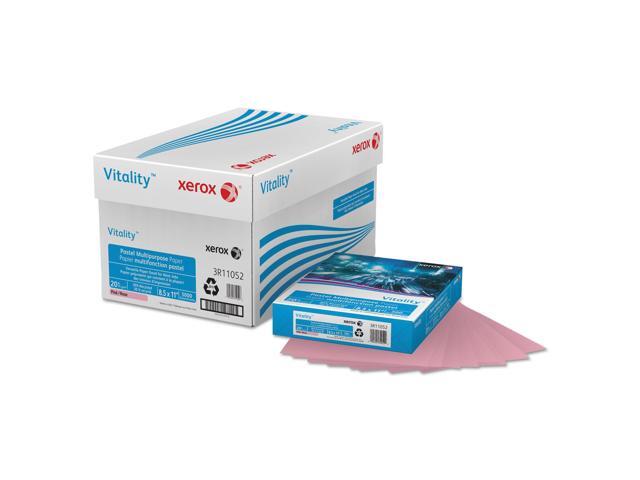 Xerox Vitality Colors Multi-Use Printer Paper, Letter Size (8-1/2' x 11'), 20 Lb, 30% Recycled, Pink, Ream Of 500 Sheets