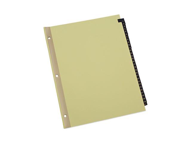 UNIVERSAL Leather-Look Mylar Tab Dividers 31 Numbered Tabs Letter Black/Gold Set