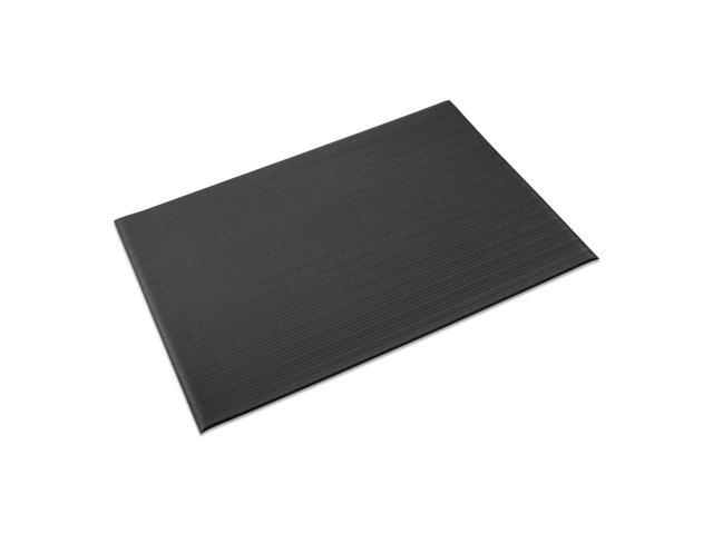 Crown Mats Ribbed Vinyl Anti-Fatigue Mat 24 x 36 Black FL2436BK