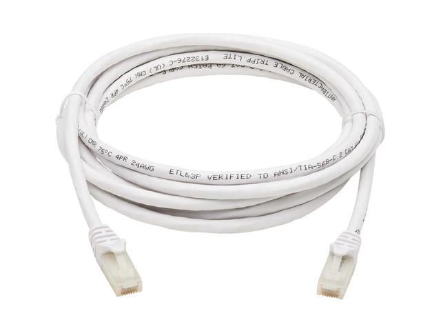 TRIPP LITE N261AB-014-WH 14 ft. Safe-IT Cat6a 10G Certified Snagless Antibacterial UTP Ethernet Cable (RJ45 M/M), White