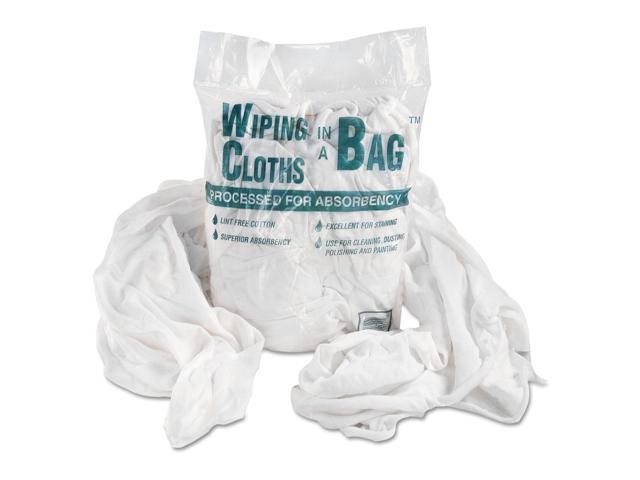 General Supply Bag-A-Rags Reusable Wiping Cloths Cotton White 1lb Pack N250CW01