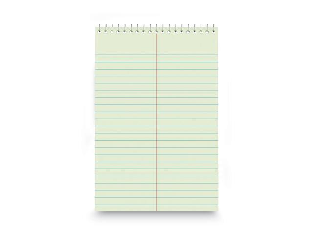 Universal Steno Pads Gregg Rule Red Cover 80 Green-Tint 6 x 9 Sheets UNV86920