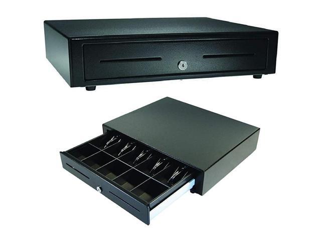 APG Vasario Cash Drawer 1915 Black 24V 5Bill 5Coin Till Cd-101A Cable Included