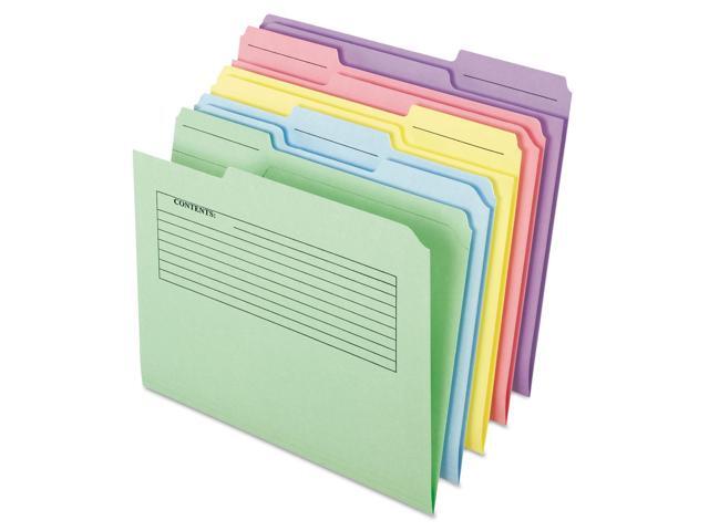 Tops Pendaflex 45269 Printed Notes Folders 1/3 Cut Top Tab Letter Assorted 30 Pack