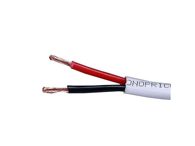 Monoprice Access Series 12 Gauge AWG CL2 Rated 2 Conductor Speaker Wire / Cable - 500ft Fire Safety In Wall Rated, Jacketed In White PVC Material...