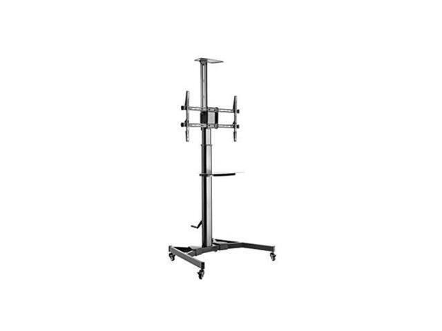 Monoprice Premium Height adjustable TV Display Cart for 37 to 70 Displays max 110 lbs with Portrait-to-Landscape Rotation Hand Crank Height Adjustment - image 7