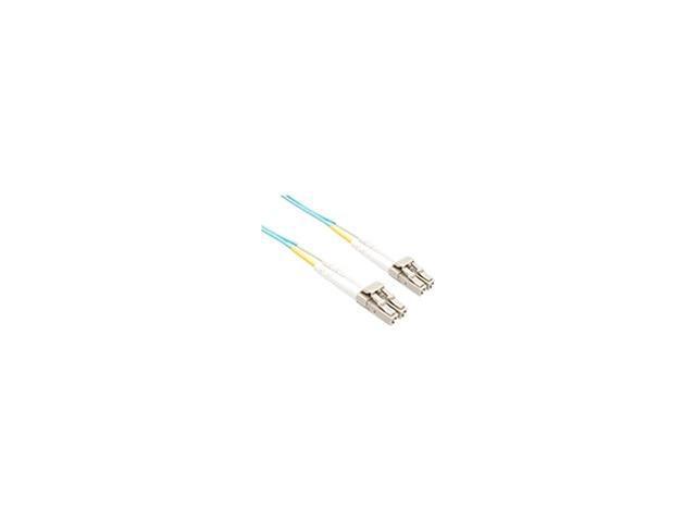 3 Meter OM3 10Gig Fiber Optic Cable, Aqua, PVC OFNR Jacket 50/125 Micron Multimode Duplex, LC-LC