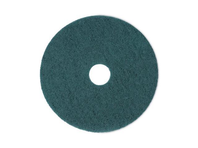 Standard 18-Inch Diameter Heavy-Duty Scrubbing Floor Pads, Green, 5/Carton BWK4018GRE