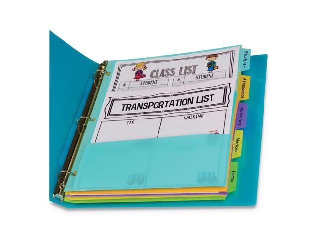 C-Line 5-Tab Index Dividers with Multi-Pockets 5-Tab 11 1/2' x 10' 07650
