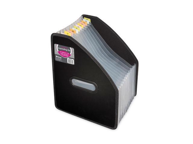 C-Line Vertical Expanding File 13-Pocket 10' Expansion Letter Poly Black 58810