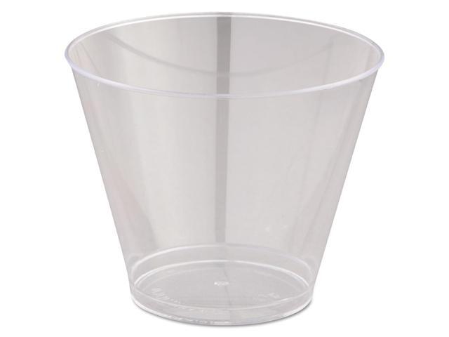 WNA Comet Smooth Wall Tumblers 9oz Clear Squat 25/Pack 20 Packs/Carton T9S