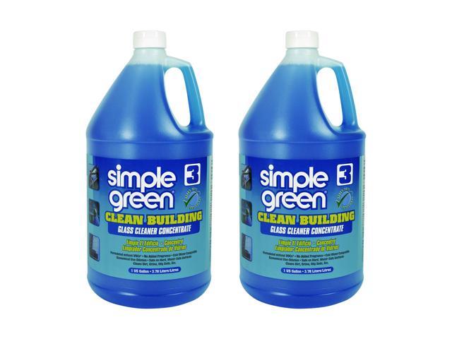 Simple Green Glass Cleaner, 1 gal. Jug, Unscented Liquid, 1:30, 2 PK