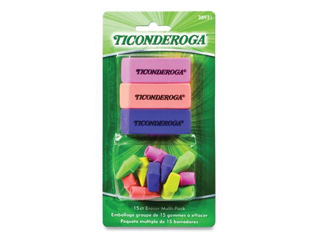 Eraser Combo Set, Neon, 3 Beveled, 12 Wedge Cap