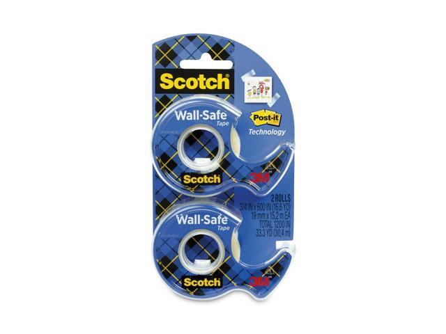 3M Tape Roll w/Dispenser Wall-safe 3/4' x 800' 2 RLS/PK CL 183DM2